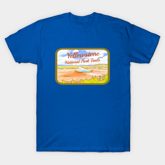 Yellowstone National Park Trails T-Shirt by numpdog